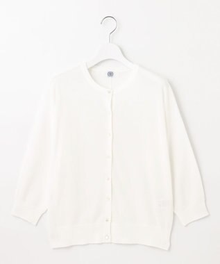 J.PRESS LADIES 【洗える・抗菌防臭】コットンアセテート ドルマン カーディガン ホワイト系