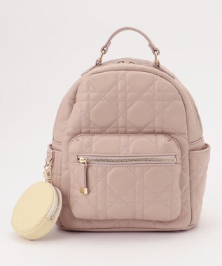 LA BAGAGERIE 【MONICA】ポーチ付きキルティングリュック ベージュ