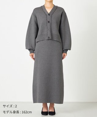 NAVE 【ReNAVE・洗える】スムースニット カーディガン グレー系