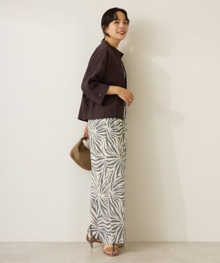 AMERICAN HOLIC 接触冷感Wポケット5分袖ショートシャツ Dark Brown