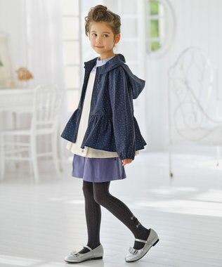 組曲 KIDS 【110-140㎝】ランダムドット ブルゾン ネイビー系5