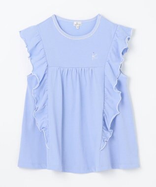 組曲 KIDS 【150-160㎝】フリフリフリル チュニック サックスブルー系