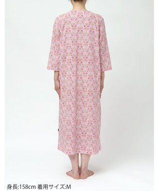 WACOAL ワンピース 綿100%(本体) 天竺素材 ミントン 7分袖 長袖 ロング丈 レディース NNT268 /ワコール ピンク