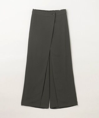 GRACE CONTINENTAL ラップレイヤードパンツ カーキ