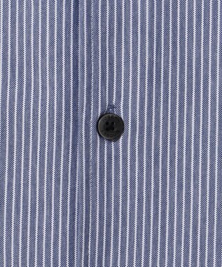 JOSEPH ABBOUD 【キングサイズ・イージーケア・ストレッチ】コンパクトジャージーヘアラインストライプ シャツ ネイビー系1