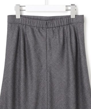 23区 【洗える】ハイカウントフラノ フレア スカート ライトグレー系