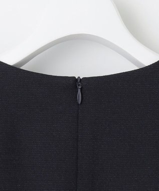 J.PRESS LADIES L ライトツイードストレッチ ブラウス ネイビー系