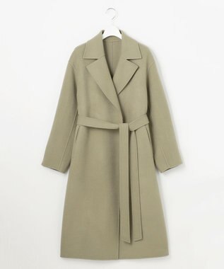 23区 S 【R(アール)】ウールメルトンリバー ロング ラップコート カーキ系