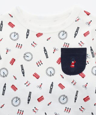 組曲 KIDS 【80-90㎝】ロンドントラベル セットアップ オフホワイト系5