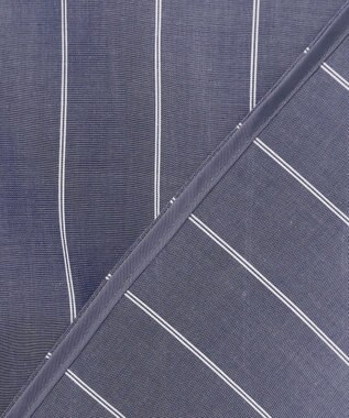 J.PRESS LADIES 【洗える】キュプラローン ストライプ ブラウス ネイビー系1