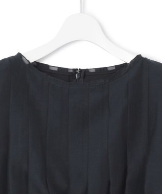 23区 【APPLAUDIR】グロッシーオーガンザ ドレス ネイビー系