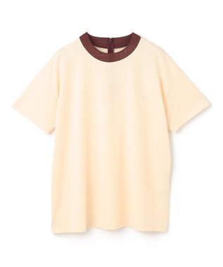 BEIGE， 【洗える】BRICKA / バイカラーTシャツ Cream×Bordeaux