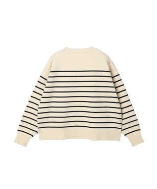 Green Parks ・ｎｏｖｅｍ９　ボーダーエアーニットプルオーバー Ivory