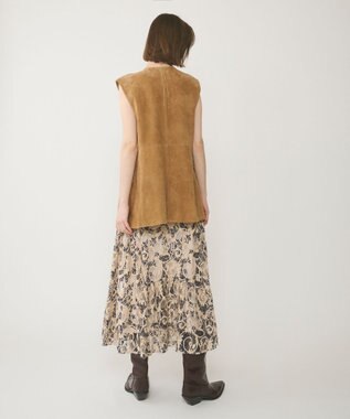 GRACE CONTINENTAL ルーズスエードジレジャケット キャメル