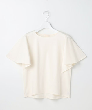 ANY SIS S 【シルクタッチさら魅せTシャツ】袖フレア プルオーバー アイボリー