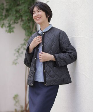 J.PRESS LADIES S 【WEB限定カラーあり】コンパクトタフタキルティング ブルゾン ブラック系