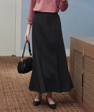 Tiaclasse 【洗える】カットツイルマーメイドスカート ブラック