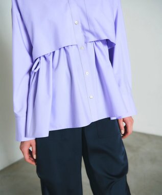 GRACE CONTINENTAL レイヤードドロストシャツ ラベンダー