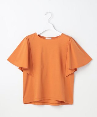 ANY SIS S 【シルクタッチさら魅せTシャツ】袖フレア プルオーバー オレンジ