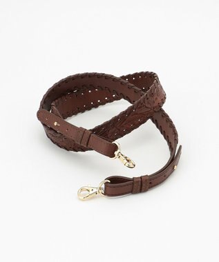 GRACE CONTINENTAL ステッチショルダーストラップ ダークブラウン
