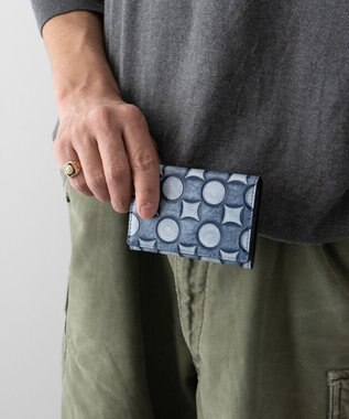 MIYABIYA La quoh with kirakaracho 南蛮七宝アルチザンレザー 名刺入れ 瑠璃紺（ネイビー）