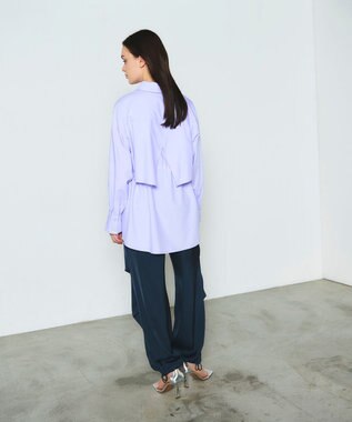 GRACE CONTINENTAL レイヤードドロストシャツ ラベンダー