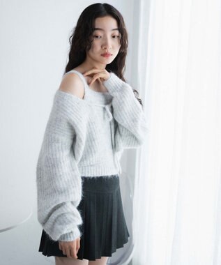 WEGO アンサンブルニットリボンカーデ