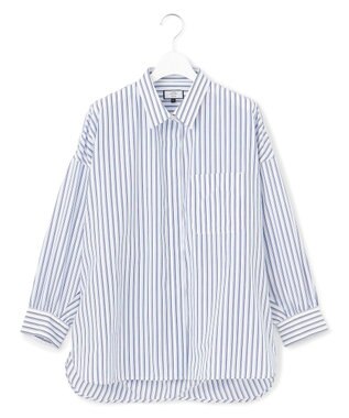 J.PRESS YORK STREET 【WOMEN】コットンタイプライター ドレープシャツ ブルー系2