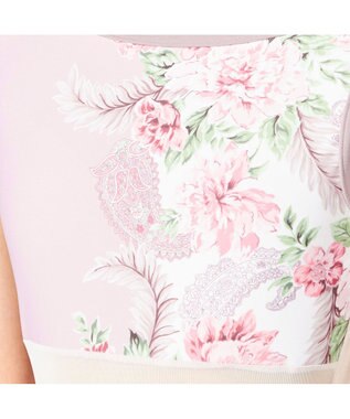 Chacott 【MAY NAGAHISA】ノースリーブレオタード グレイッシュローズプリント