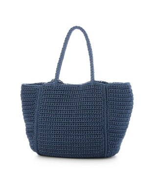 UNBILLION カシュカシュ cachecache / ベーシッククロッシェトート カゴバッグ ブルー