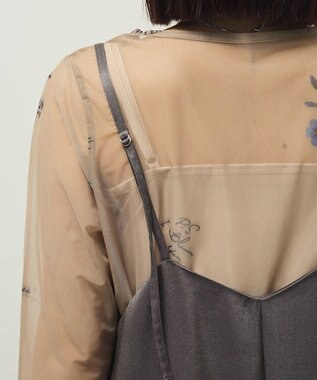 Green Parks 前後２ＷＡＹサテンキャミワンピース Gray