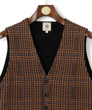 J.PRESS MEN ダブルジャガードニットベスト ブラウン系7
