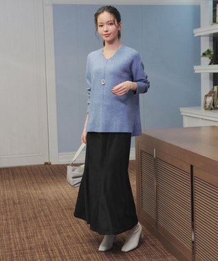 Tiaclasse 【洗える】カットツイルマーメイドスカート ブラック