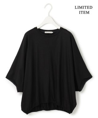 ICB L 【WEB限定・洗える】Ly.COハイゲージ ドルマンスリーブプルオーバー ブラック系