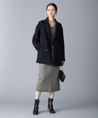 ICB ウールリバー ピーコート ブラック系