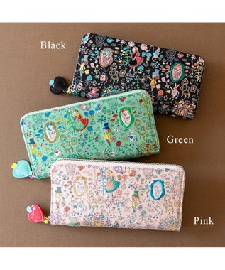 tsumori chisato CARRY 不思議の国のアリス ラウンドファスナー長財布 ピンク