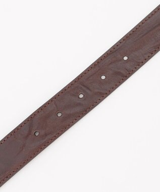 JOSEPH ABBOUD 【日本製】ディナオイルスクイーズ ベルト ダークブラウン系