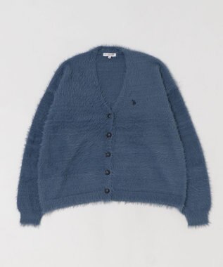 WEGO 【25年秋冬新作/WEB限定】別注USPOLOシャギーニットカーデ ブルーその他