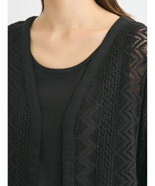 Green Parks ＳＥＴ２点　レースカーデ＋タンクトップ Black