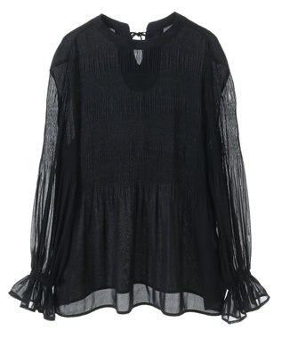 Green Parks マジョリカブラウス Black