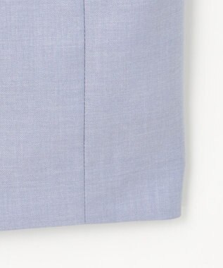 自由区 L 【洗える】ハーフスリーブ ジャケット サックス