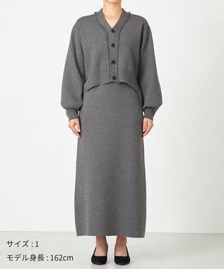 NAVE 【ReNAVE・洗える】スムースニット カーディガン グレー系
