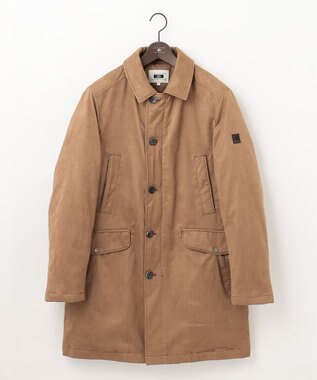 JOSEPH ABBOUD 【キルトレスダウン】ナチュラルダイスウェード ダウンコート キャメル系