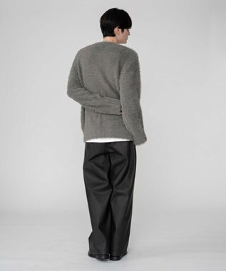 WEGO 【2025秋冬新作/ユニセックス着用ITEM/MLサイズ展開】フェザーニットプルオーバー グレー