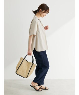 Green Parks 速乾開襟シャツ Gray Beige