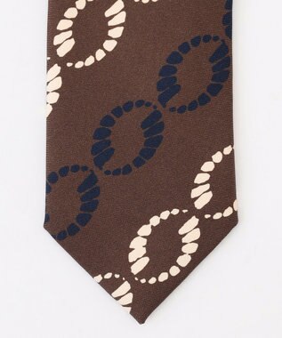 JOSEPH ABBOUD 【イタリア製】ビッグチェーン ネクタイ ダークブラウン系7