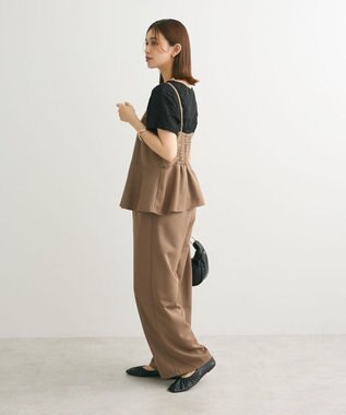 Green Parks ・ＥＬＥＮＣＡＲＥ　ＤＵＥ　ペプラムサロペット Dark Beige