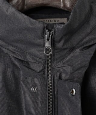 GOTAIRIKU 【シーンレスに対応】ブライトシャンブレーミリタリーパーカ コート ブラック系8