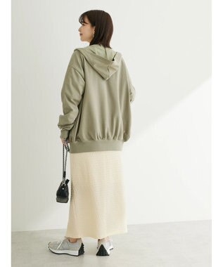 Green Parks コットンＵＳＡミニ裏毛ロングＺＩＰパーカー Khaki