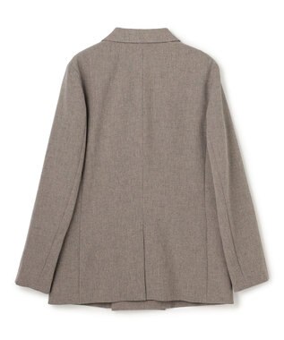 uncrave ウォッシャブルウールライクツイル ジャケット シャンブレーチャコール